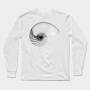 Monochrome Seashell Long Sleeve T-Shirt